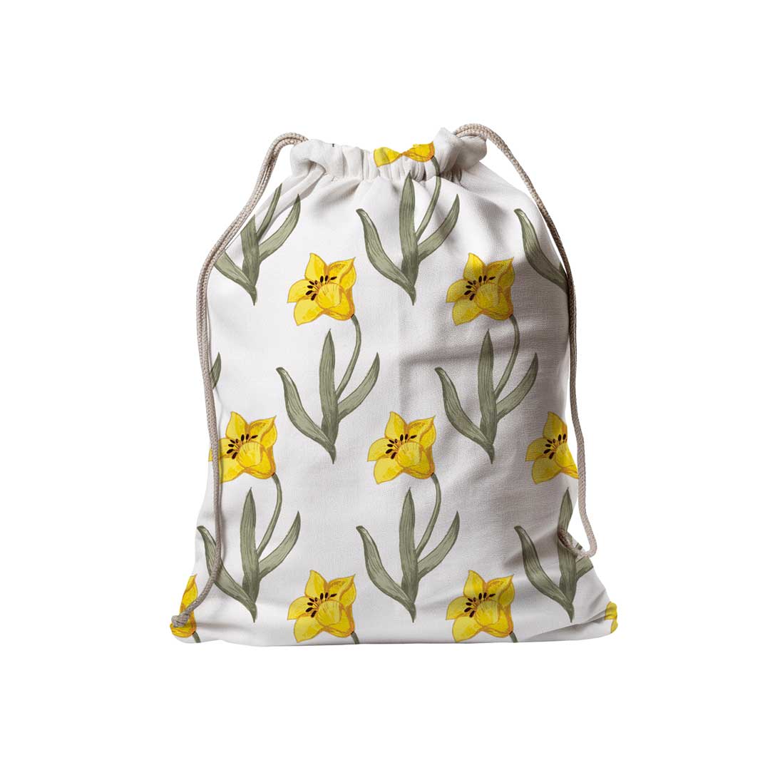 AOP Drawstring Bag Pattern 01 Yellow