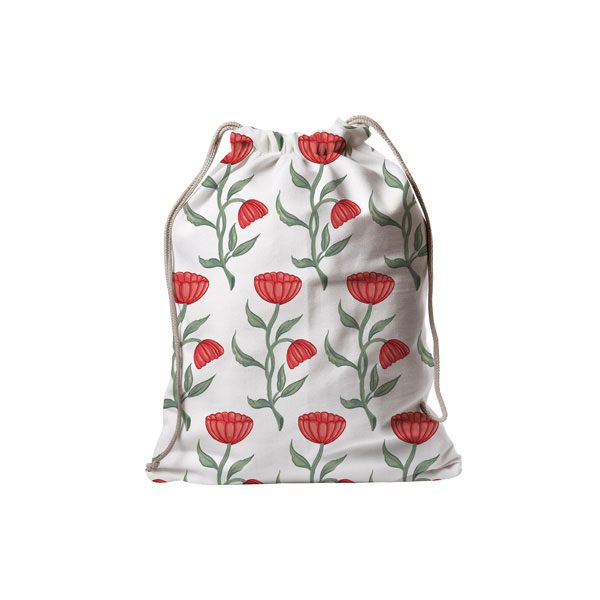 AOP Drawstring Bag Pattern 02 Red