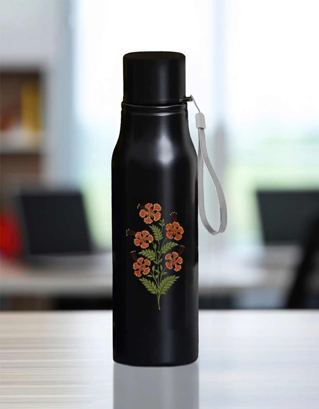 Floral Motif 10 | Steel Water Bottle