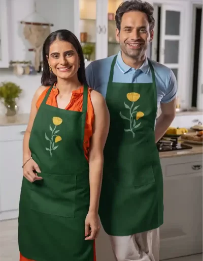 Canvas Apron Genda Bottle Green