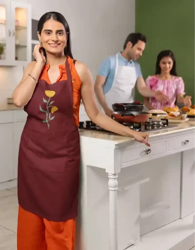 Canvas Apron Genda Maroon