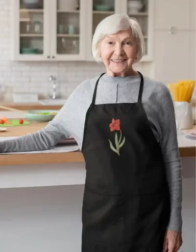 Canvas Apron Manjari Black