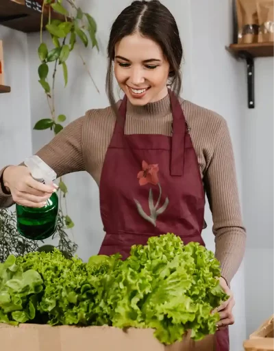Canvas Apron Manjari Maroon