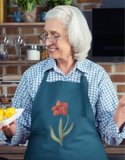 Canvas Apron Manjari Navy Blue