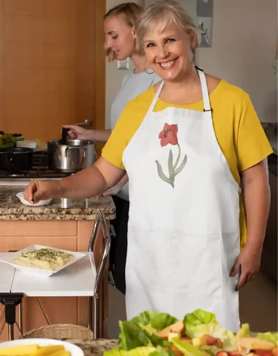 Canvas Apron Manjari White