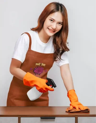 Canvas Apron Pichwai Cows Khaki