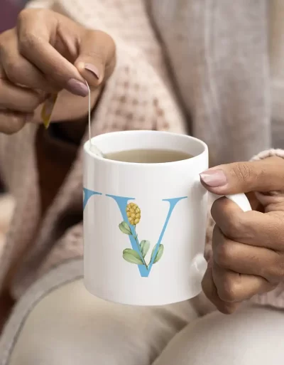 Coffee Mug Alphabet V Cvr