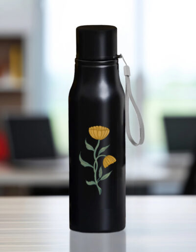 Steel Water Bottle Genda Black