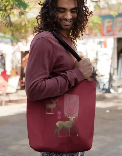 Totebag For A Buck Or Two Maroon CVR