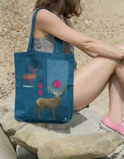 Totebag For A Buck Or Two Navy Blue CVR