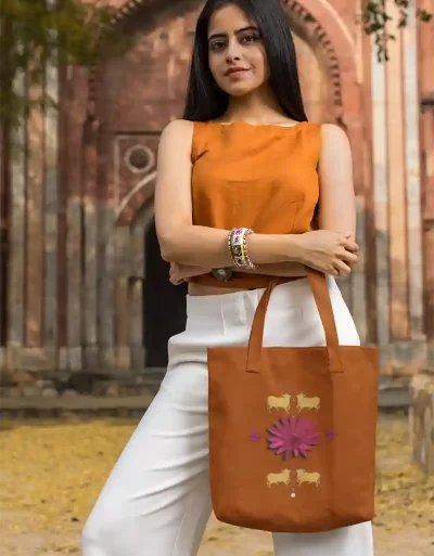 Totebag Pichwai Cows Khaki CVR